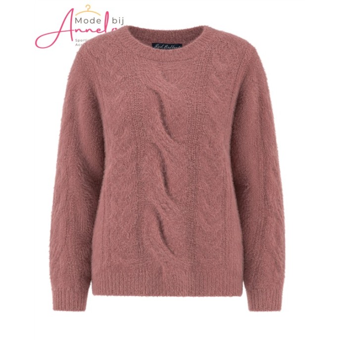 Red Button Pullover Sweet Fluffy Cable SRB5070 Mauve Red Button Pullover Sweet Fluffy Cable SRB5070 Mauve